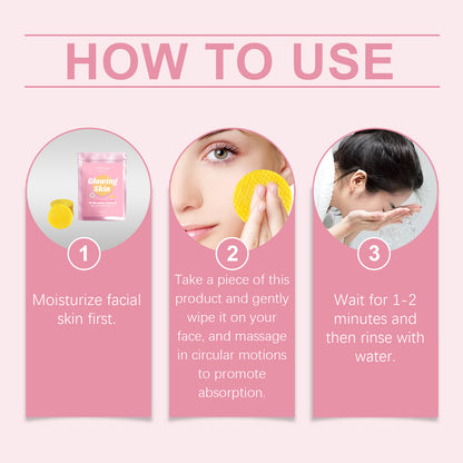 Eelhope Turmeric Kojic Acid Cleansing Gasket Gently Cleanses Facial Skin Pores, Moisturizes And Refreshes Skin Care