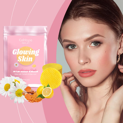 Eelhope Turmeric Kojic Acid Cleansing Gasket Gently Cleanses Facial Skin Pores, Moisturizes And Refreshes Skin Care