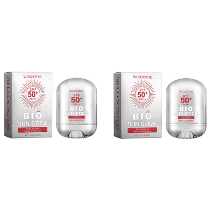 WUSOOTHE Bio Sun Stick 15g - Advanced Protection With Peptide Complex, Collagen And Hyaluronic Acid SPF50,PortableStrong UVProtection Sunscreen Stick