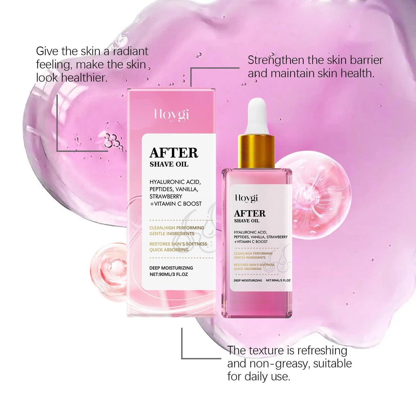 Hoij Strawberry Aftershave Oil Soothing And Moisturizing Daily Care